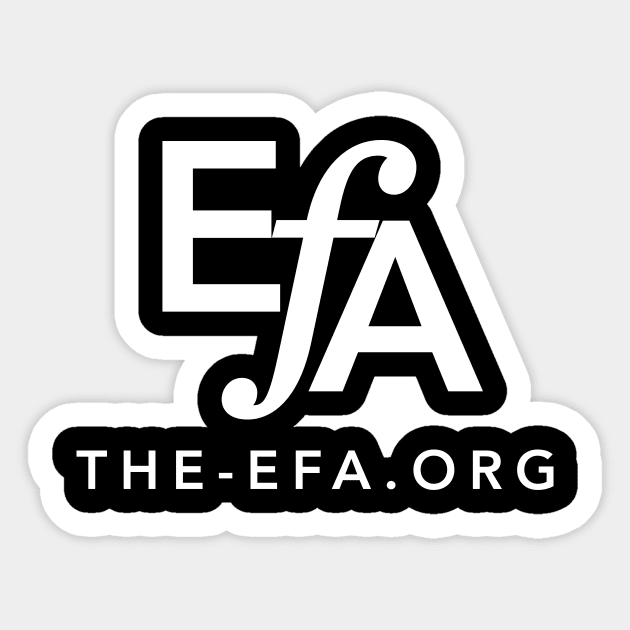 EFA URL logo in white Sticker by EFAShop